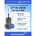 Антенна автомобильная Optim UNION CB SATURN для рации на магните, 27 МГц Антенна автомобильная Optim UNION CB SATURN для рации на магните, 27 МГц