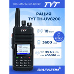 Рация TYT TH-UV8200, 10 Ватт, Type-C, 3600 мАч (2 антенны в комплекте) Рация TYT TH-UV8200, 10 Ватт, Type-C, 3600 мАч (2 антенны в комплекте)